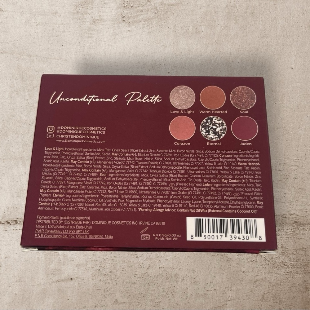 Dominique Unconditional Palette - NIB! Gold Burgundy - Picture 5 of 8